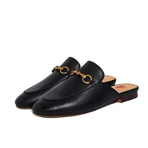 Vertundy Women's Mules Low Heel Flats Leather Slip On Backless Sandals for women